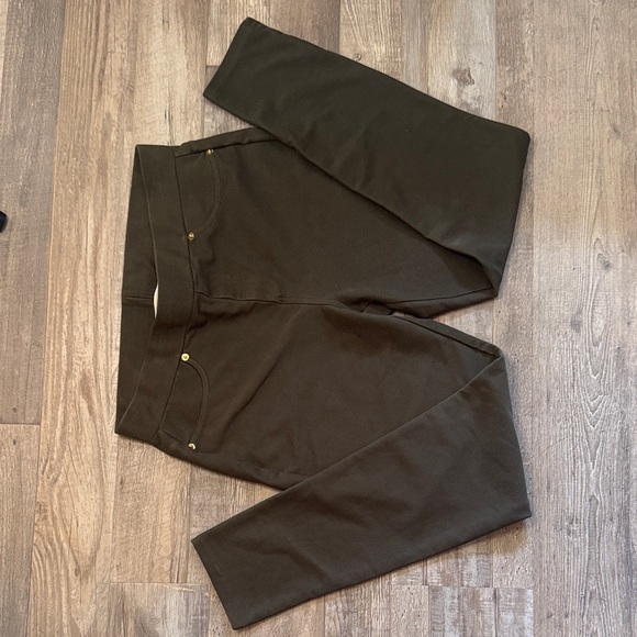 Michael Kors Dark Green Stretch Pants size L - Picture 5 of 12